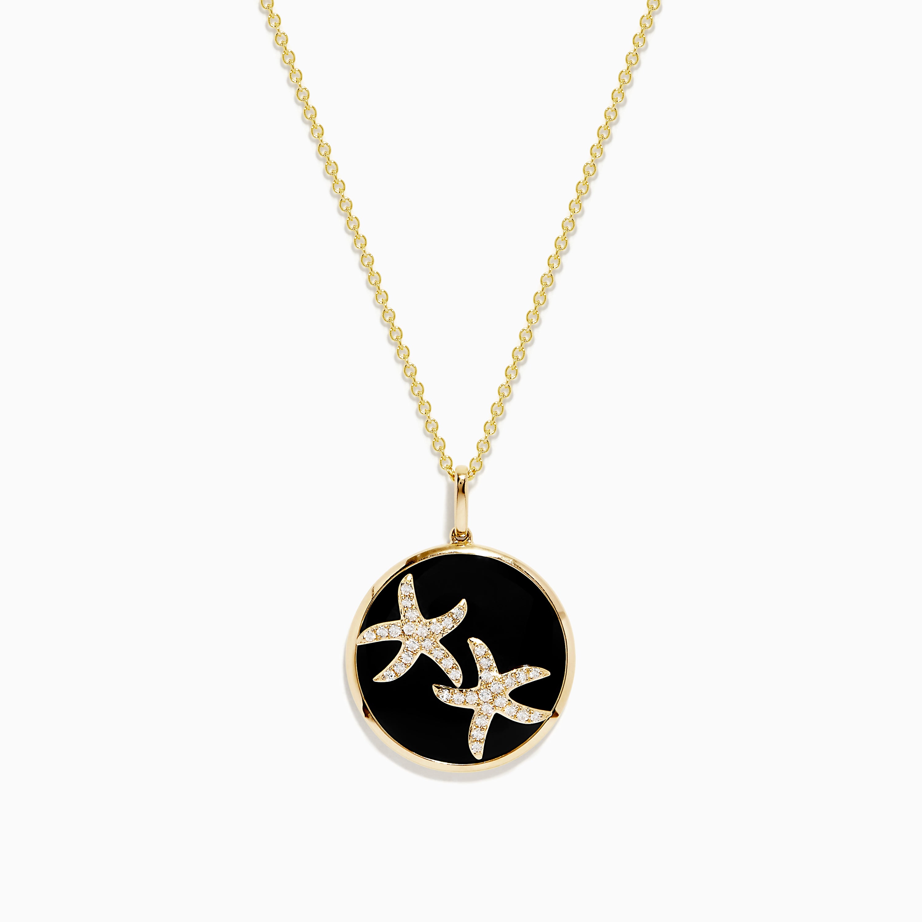 Effy Seaside 14K Yellow Gold Turquoise and Diamond Starfish Pendant –  effyjewelry.com